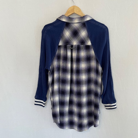 BDG Women’s Size Medium Plaid Keanu Varsity Flannel Button Up Shirt - Picture 2 of 5